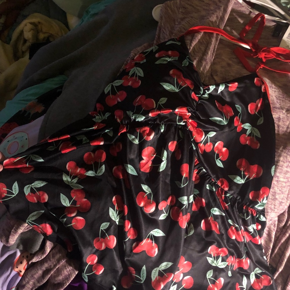 Cherry halter top